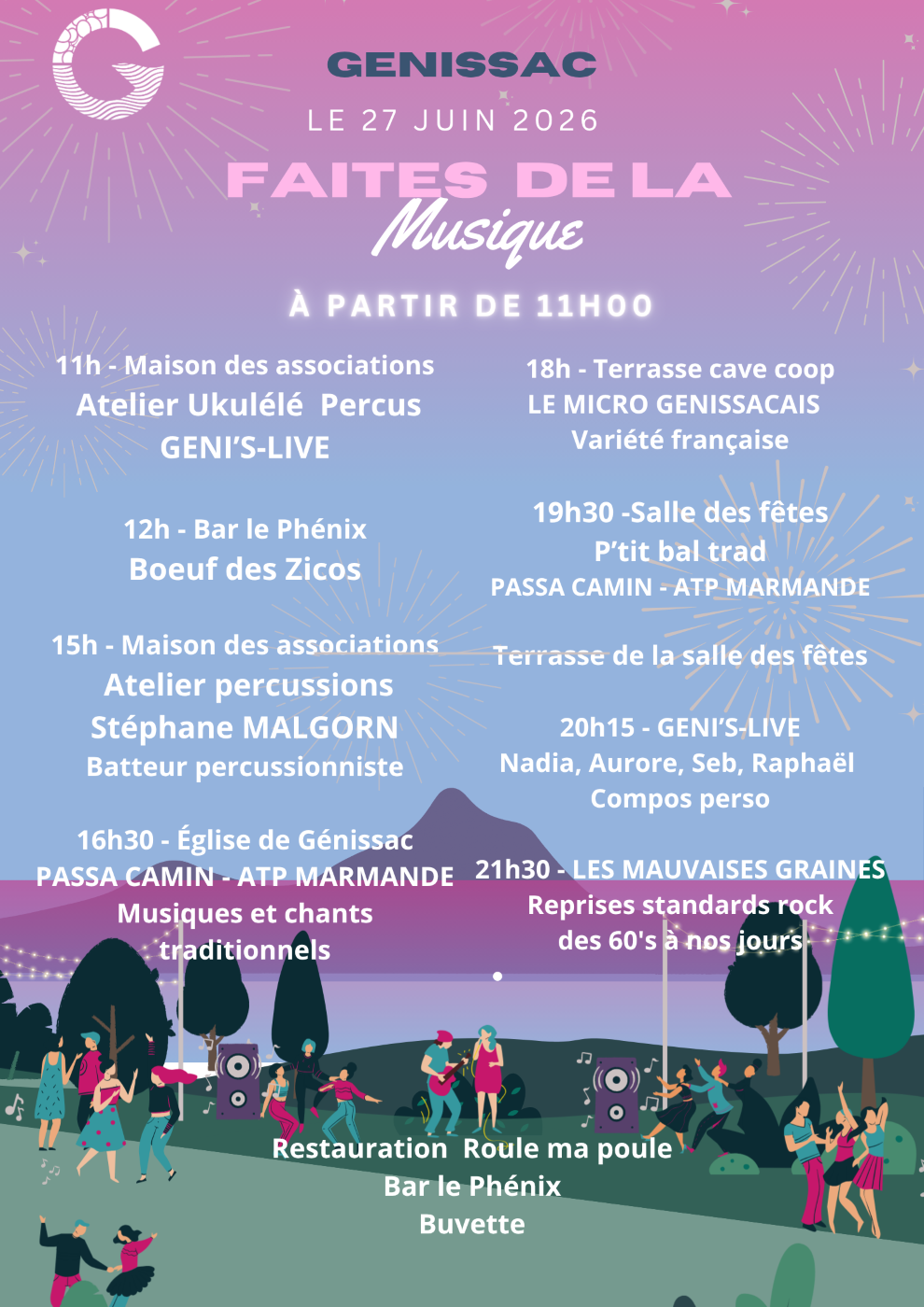 CAffiche événement fête de la musique site atp